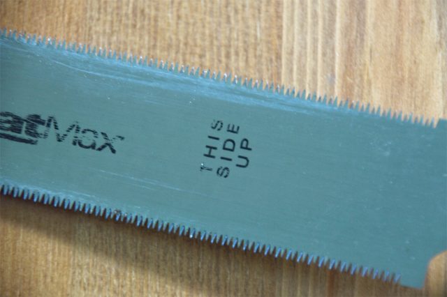 Close up of Stanley FatMax Flush Trim Saw Blade