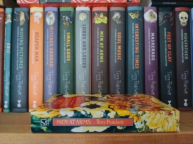 Men At Arms. A Discworld novel by the late Sir Terry Pratchett.