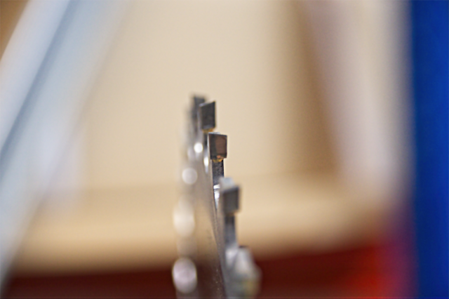 A close-up of the Alternate Tooth Bevel Grind on Circular Saw Blades