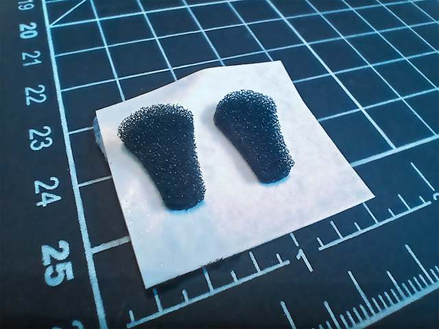 A close-up of the Wind Noise Filters that come with the ISOtunes Pro Aware 2.0 Earphones.